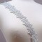1 Yard White Silver Alencon Rose Bridal Lace Trim for Wedding Veils Gowns